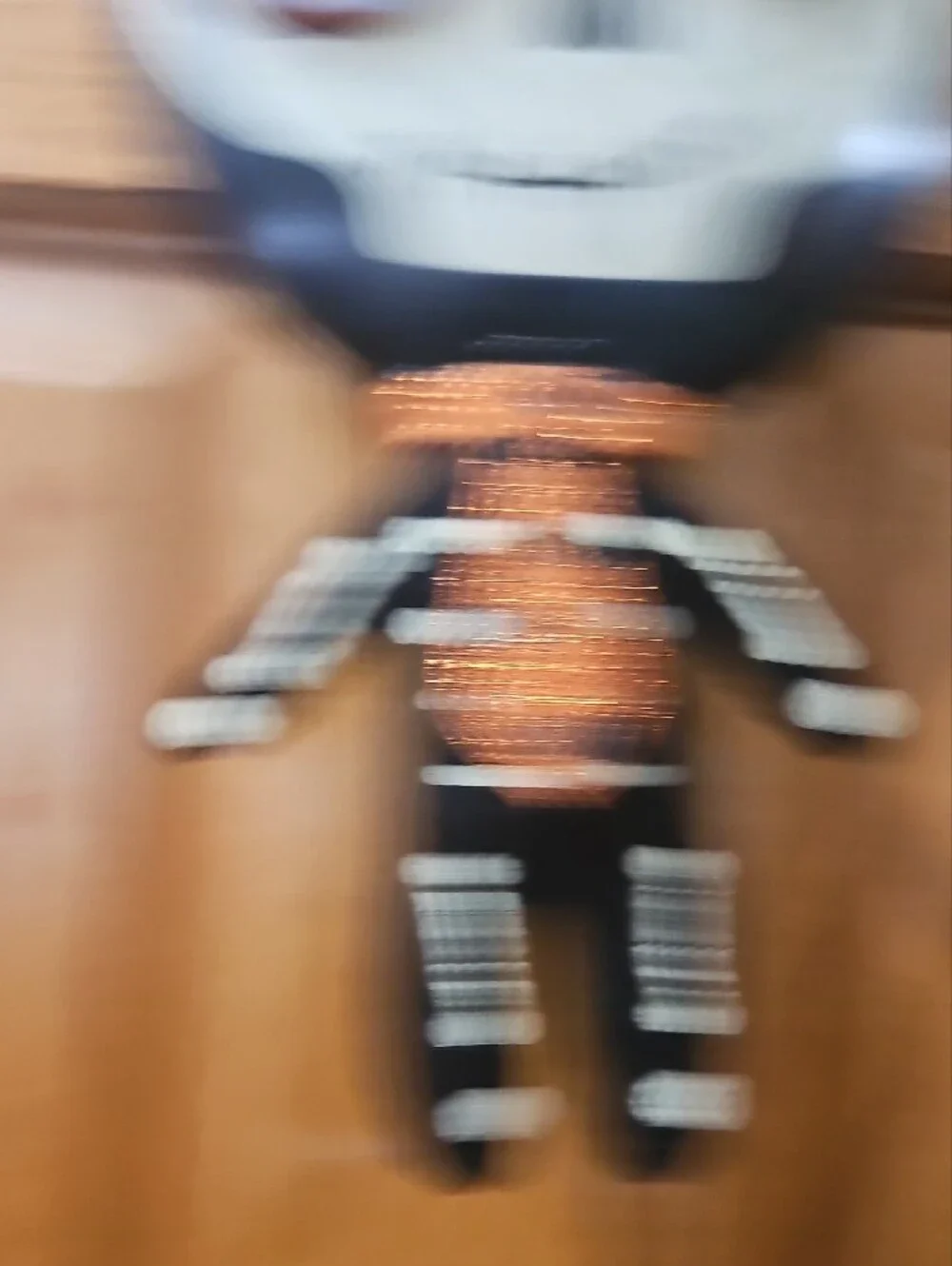 Whimsical Skeleton Doll Hanging Decor in Black, White & Orange